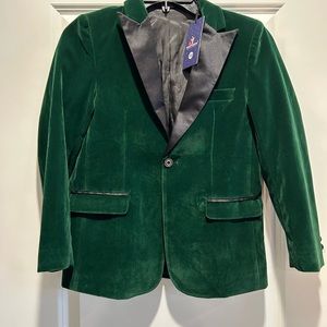 SWOT Gdoby Boys Green Velvet Jacket